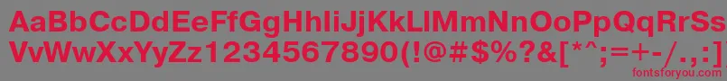 Prg75C Font – Red Fonts on Gray Background