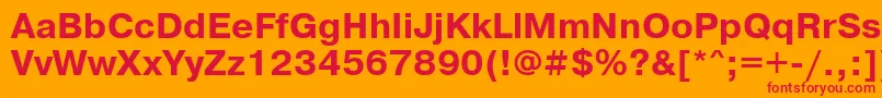 Prg75C Font – Red Fonts on Orange Background