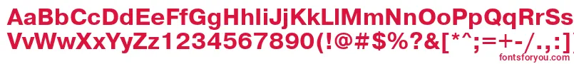 Prg75C-Schriftart – Rote Schriften auf weißem Hintergrund