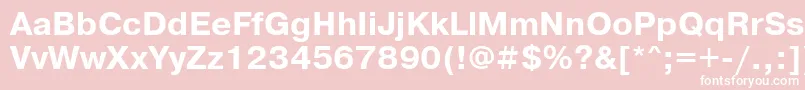 Prg75C-fontti – valkoiset fontit vaaleanpunaisella taustalla