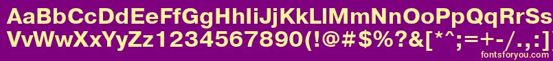 Prg75C Font – Yellow Fonts on Purple Background