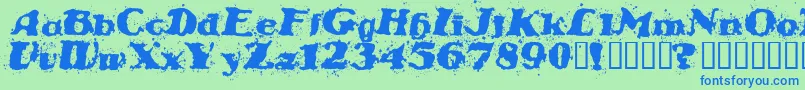 Stabn Font – Blue Fonts on Green Background