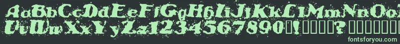 Stabn Font – Green Fonts on Black Background