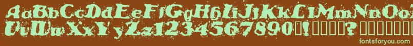 Stabn Font – Green Fonts on Brown Background