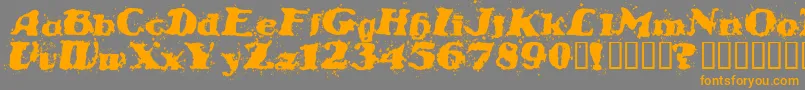 Stabn Font – Orange Fonts on Gray Background