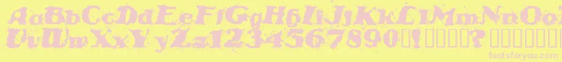 Stabn Font – Pink Fonts on Yellow Background