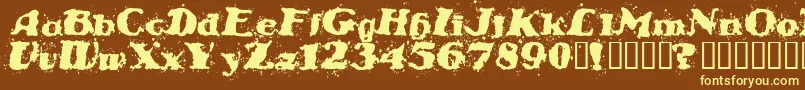 Stabn Font – Yellow Fonts on Brown Background