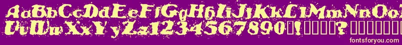 Stabn Font – Yellow Fonts on Purple Background