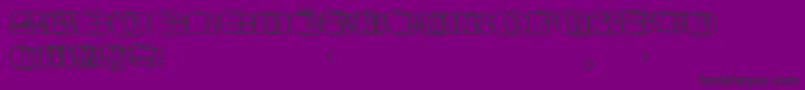 Spew-fontti – mustat fontit violetilla taustalla