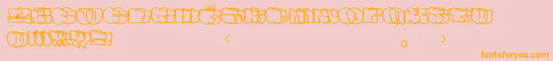 Spew Font – Orange Fonts on Pink Background