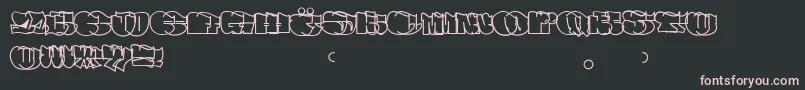 Spew Font – Pink Fonts on Black Background