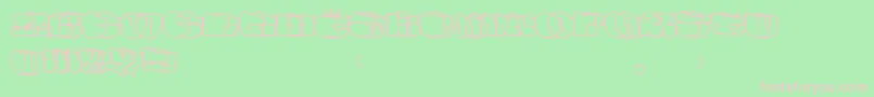 フォントSpew – 緑の背景にピンクのフォント