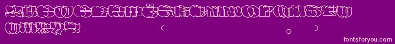 Spew Font – Pink Fonts on Purple Background