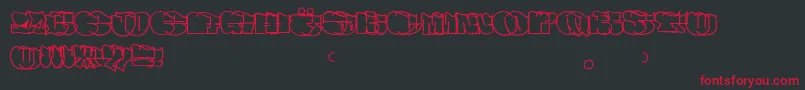 Spew Font – Red Fonts on Black Background