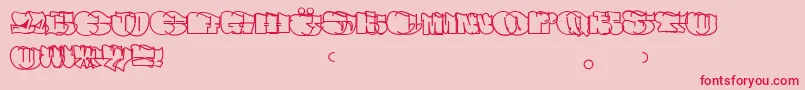 Spew Font – Red Fonts on Pink Background