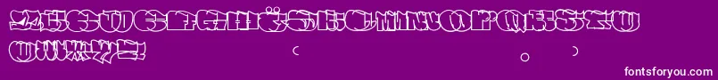 Spew Font – White Fonts on Purple Background