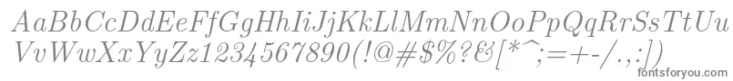 Шрифт Lmroman12Italic – серые шрифты