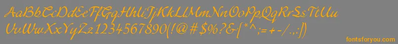 Linotypeagogo Font – Orange Fonts on Gray Background
