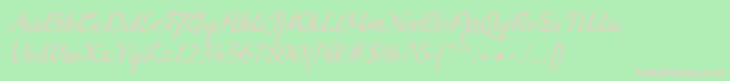 Linotypeagogo Font – Pink Fonts on Green Background