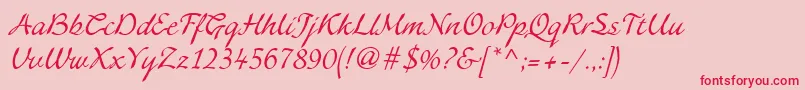 Linotypeagogo Font – Red Fonts on Pink Background