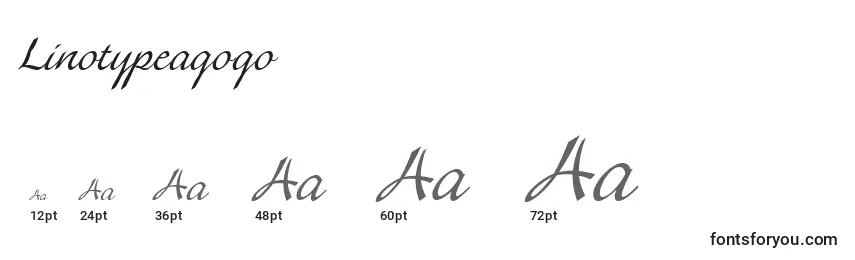 Размеры шрифта Linotypeagogo