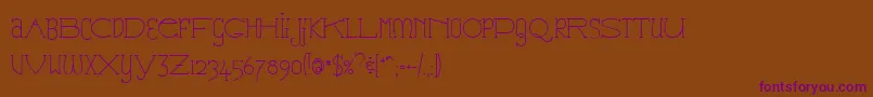Cae Font – Purple Fonts on Brown Background