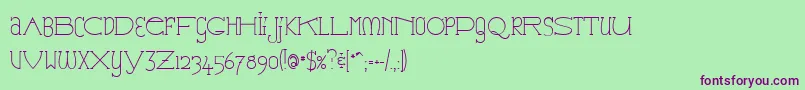 Шрифт Cae – фиолетовые шрифты на зелёном фоне