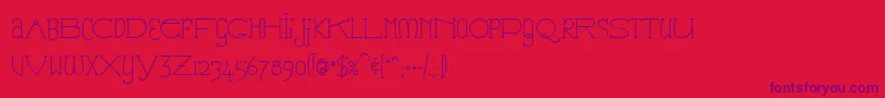 Cae Font – Purple Fonts on Red Background