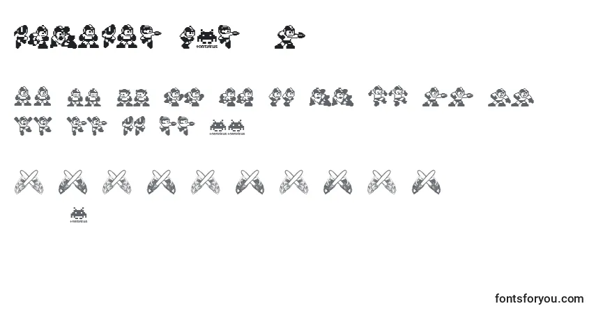 Schriftart Megaman.Fontvir.Us – Alphabet, Zahlen, spezielle Symbole