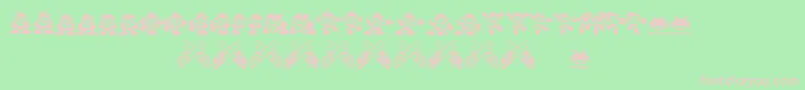 フォントMegaman.Fontvir.Us – 緑の背景にピンクのフォント