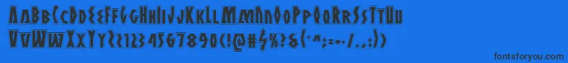 Antikytheraacad Font – Black Fonts on Blue Background