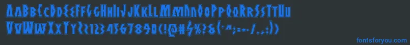 Antikytheraacad Font – Blue Fonts on Black Background