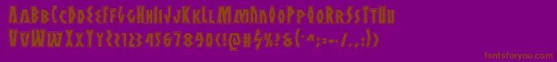 Antikytheraacad Font – Brown Fonts on Purple Background