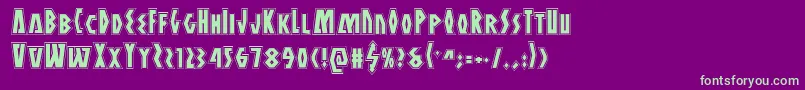 Antikytheraacad Font – Green Fonts on Purple Background