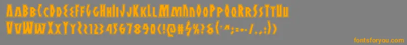 Antikytheraacad Font – Orange Fonts on Gray Background