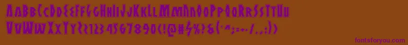 Antikytheraacad Font – Purple Fonts on Brown Background