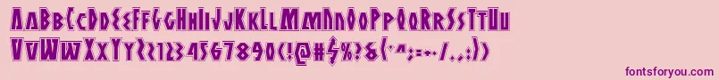 Antikytheraacad Font – Purple Fonts on Pink Background