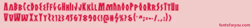 Antikytheraacad Font – Red Fonts on Pink Background