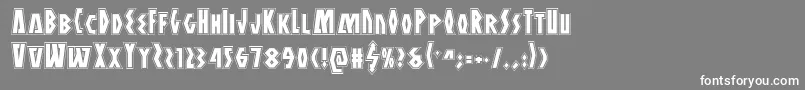 フォントAntikytheraacad – 灰色の背景に白い文字