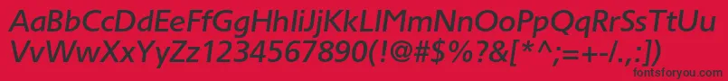 フォントTornadomediumcItalic – 赤い背景に黒い文字