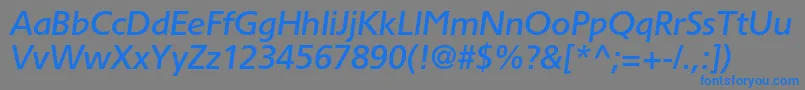 TornadomediumcItalic Font – Blue Fonts on Gray Background