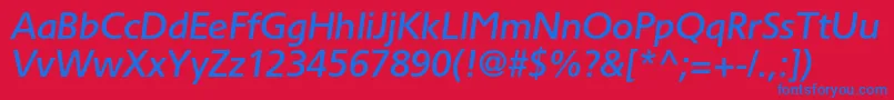 TornadomediumcItalic Font – Blue Fonts on Red Background