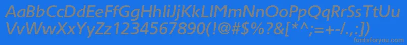 TornadomediumcItalic Font – Gray Fonts on Blue Background