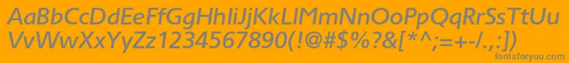 TornadomediumcItalic Font – Gray Fonts on Orange Background