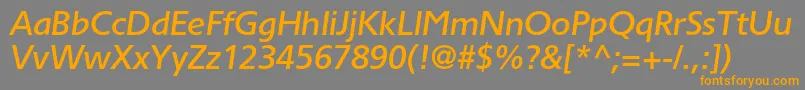 TornadomediumcItalic Font – Orange Fonts on Gray Background