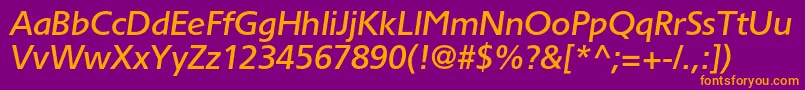 fuente TornadomediumcItalic – Fuentes Naranjas Sobre Fondo Morado