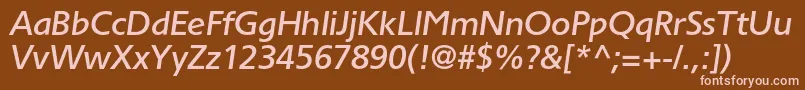 TornadomediumcItalic Font – Pink Fonts on Brown Background
