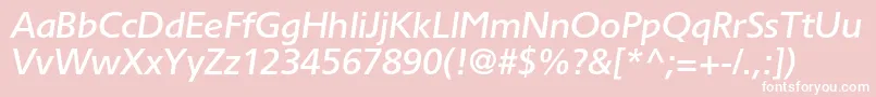 TornadomediumcItalic Font – White Fonts on Pink Background