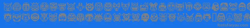 Шрифт PixelFreaksV1 – серые шрифты на синем фоне