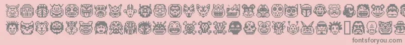 fuente PixelFreaksV1 – Fuentes Grises Sobre Fondo Rosa